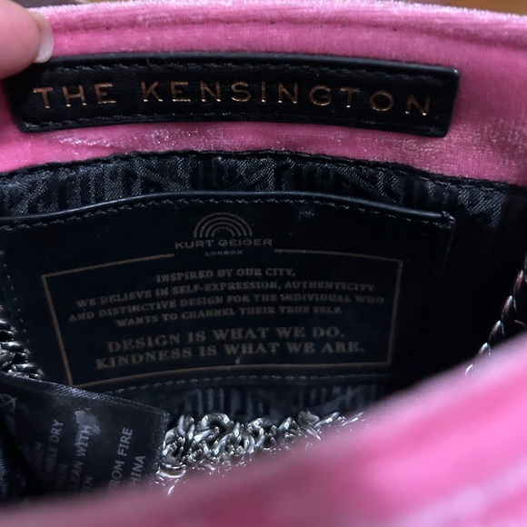 KURT GEIGER LONDON Mini
Kensington Pink Quilted Velvet
Crossbody With Gemstones - Picture 11 of 11